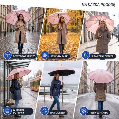 Parasol z kobiecym motywem kwiatowym – zastosowania