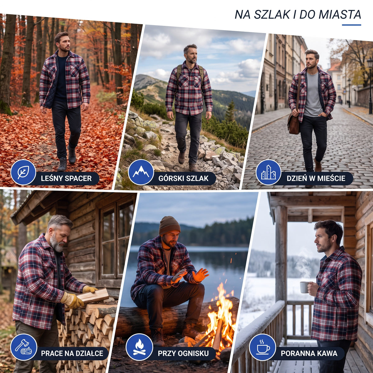 Męska kurtka w kratę – zastosowania