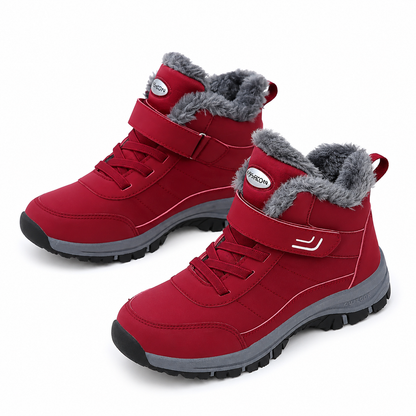 Buty zimowe damskie z rzepem, wodoodporne