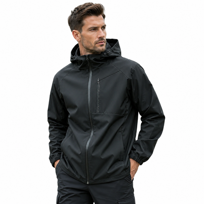 Kurtka jesienna unisex softshell z kapturem