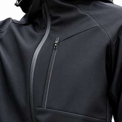 Kurtka jesienna unisex softshell z kapturem