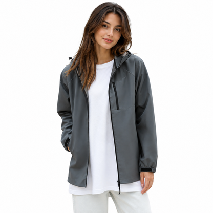 Kurtka jesienna unisex softshell z kapturem