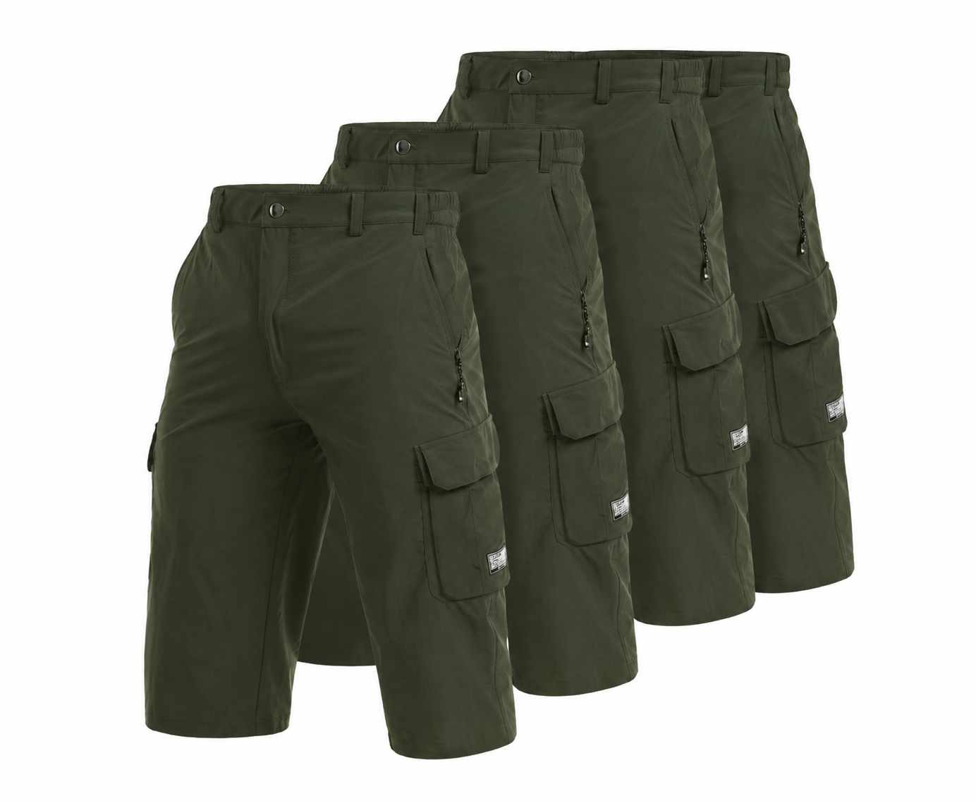 Męskie Szorty Cargo – Lekkie, Szybkoschnące Szorty Outdoor- 3 Pak