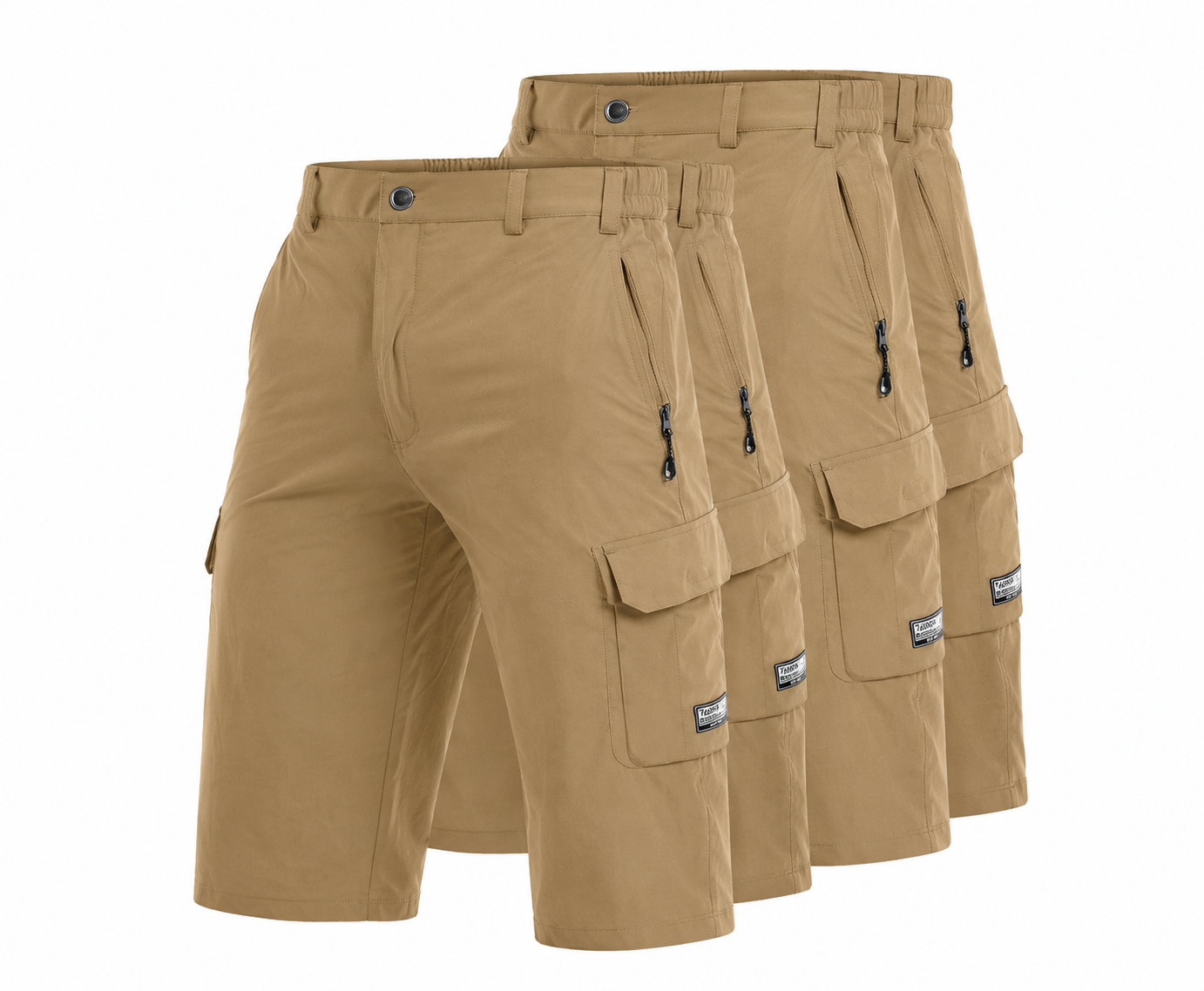 Męskie Szorty Cargo – Lekkie, Szybkoschnące Szorty Outdoor- 3 Pak