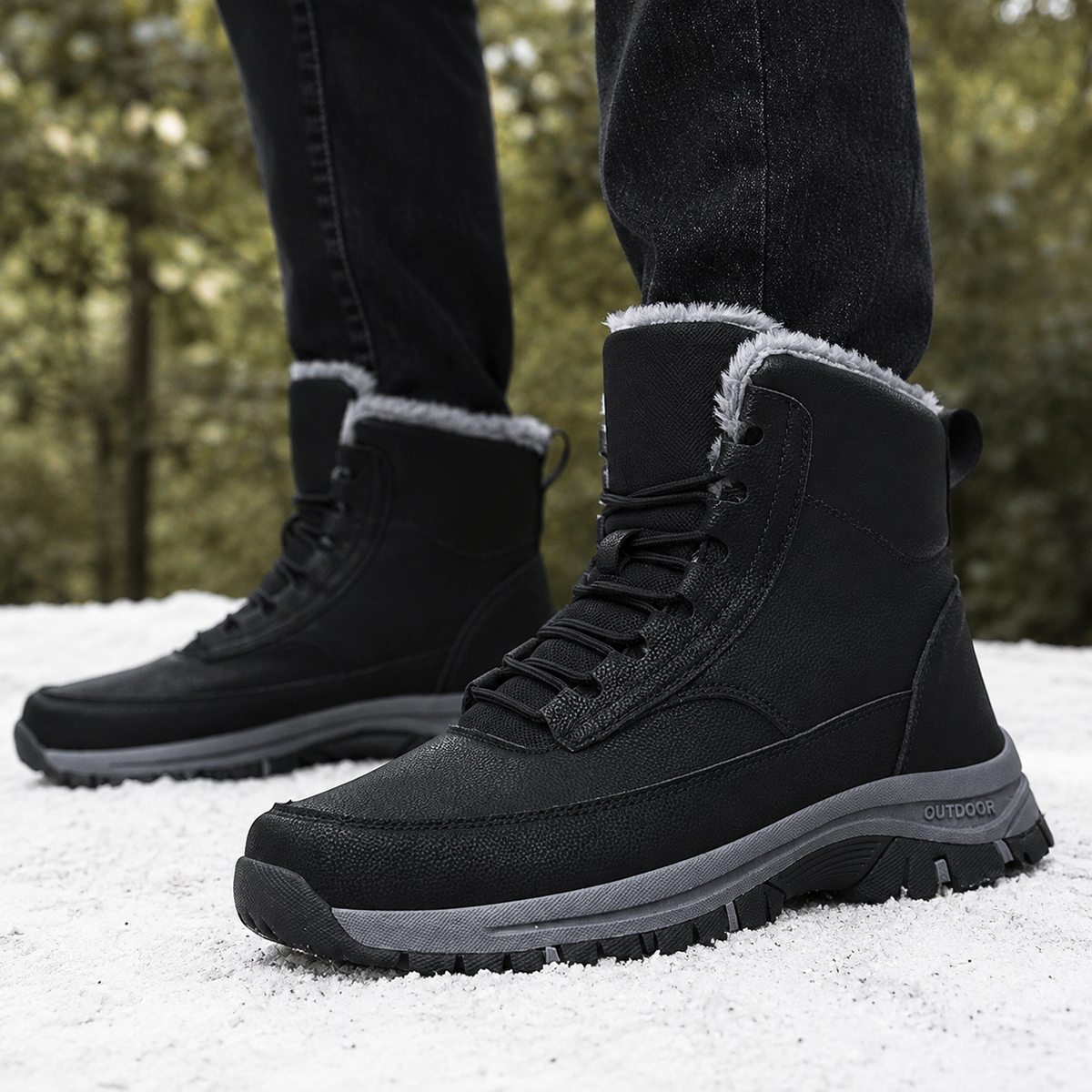 Buty zimowe męskie High-Top, wodoodporne