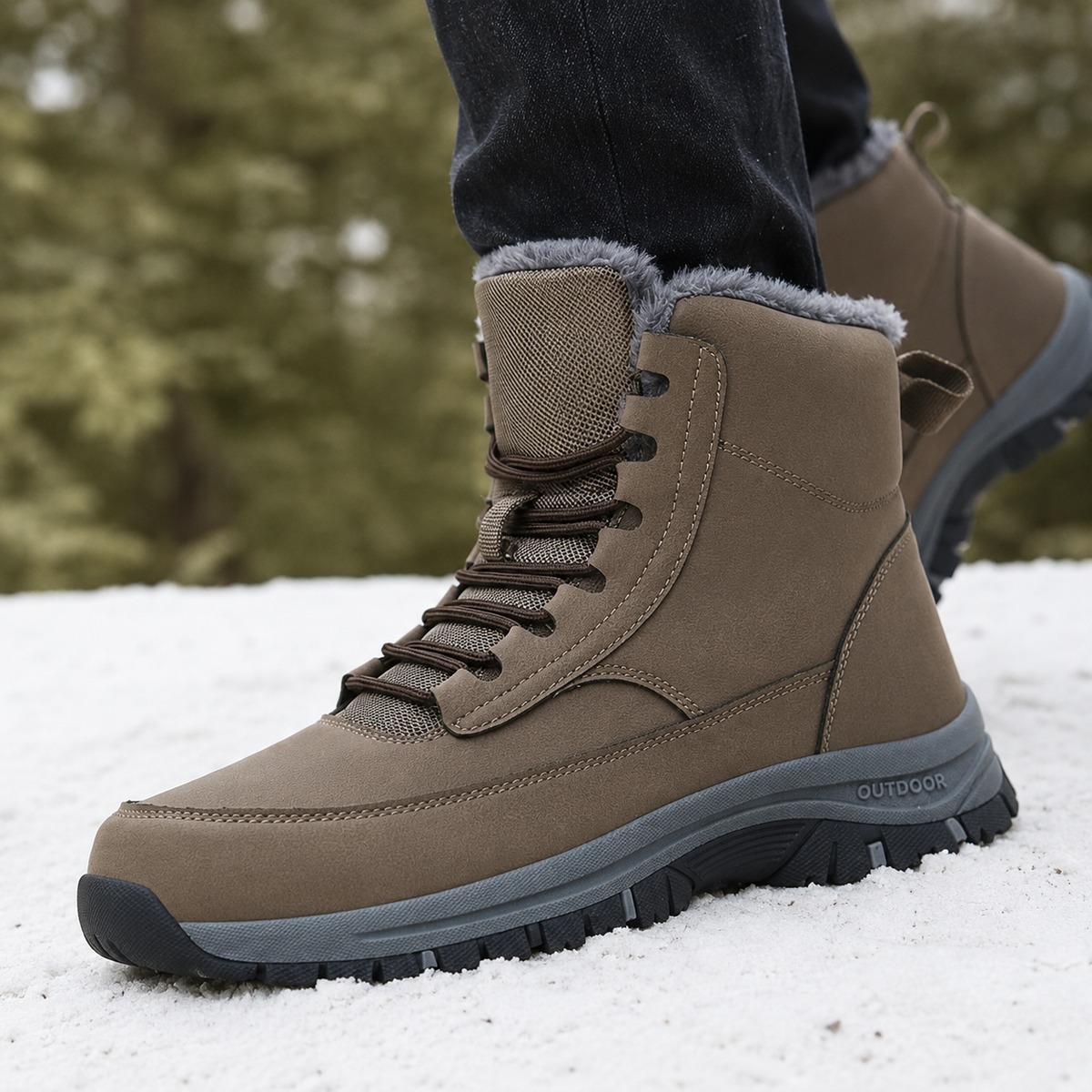 Buty zimowe męskie High-Top, wodoodporne