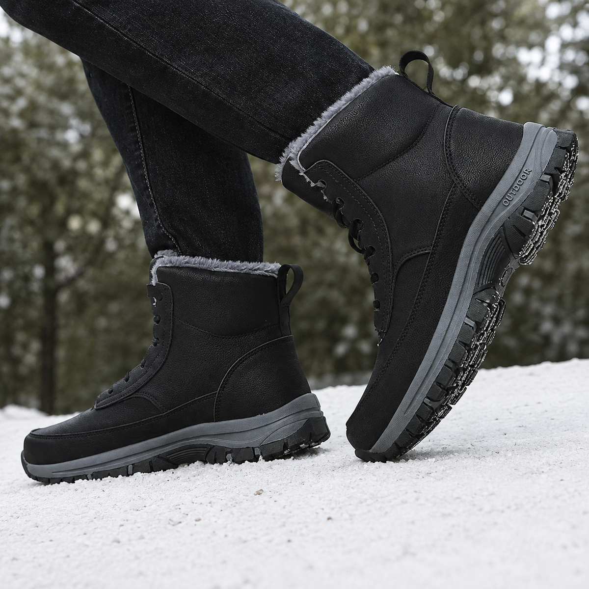 Buty zimowe męskie High-Top, wodoodporne