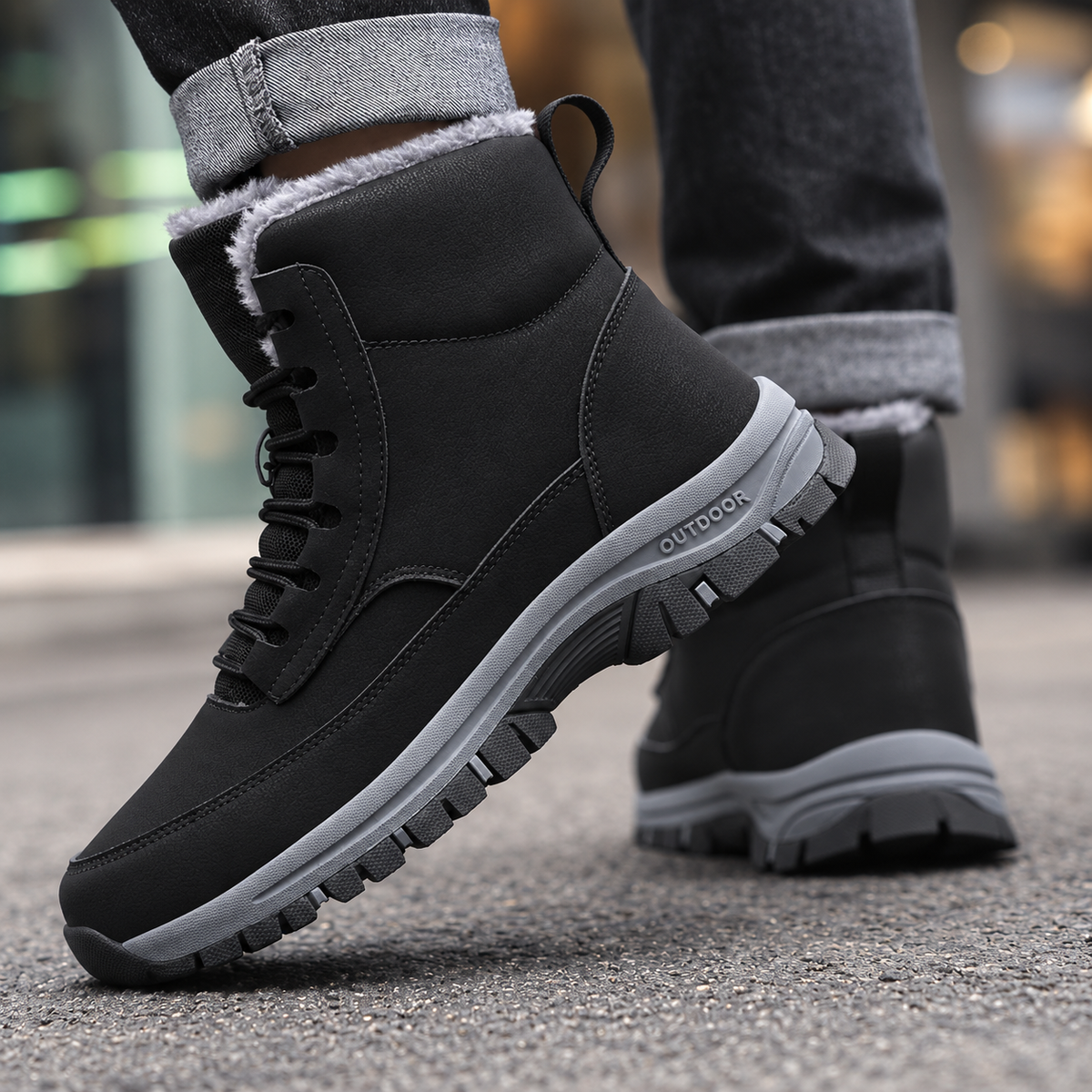 Buty zimowe męskie High-Top, wodoodporne