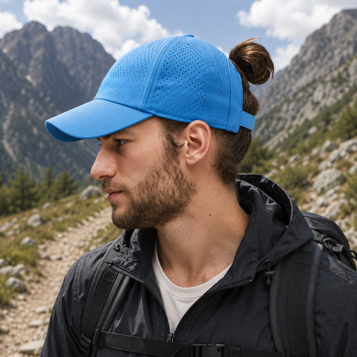 Czapka na Kucyk Unisex - Szybkoschnąca - Regulowana