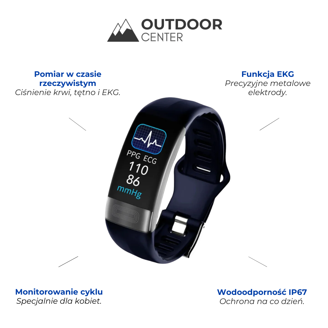 Smartwatch z EKG, Pomiarem Ciśnienia i Monitorowaniem Snu