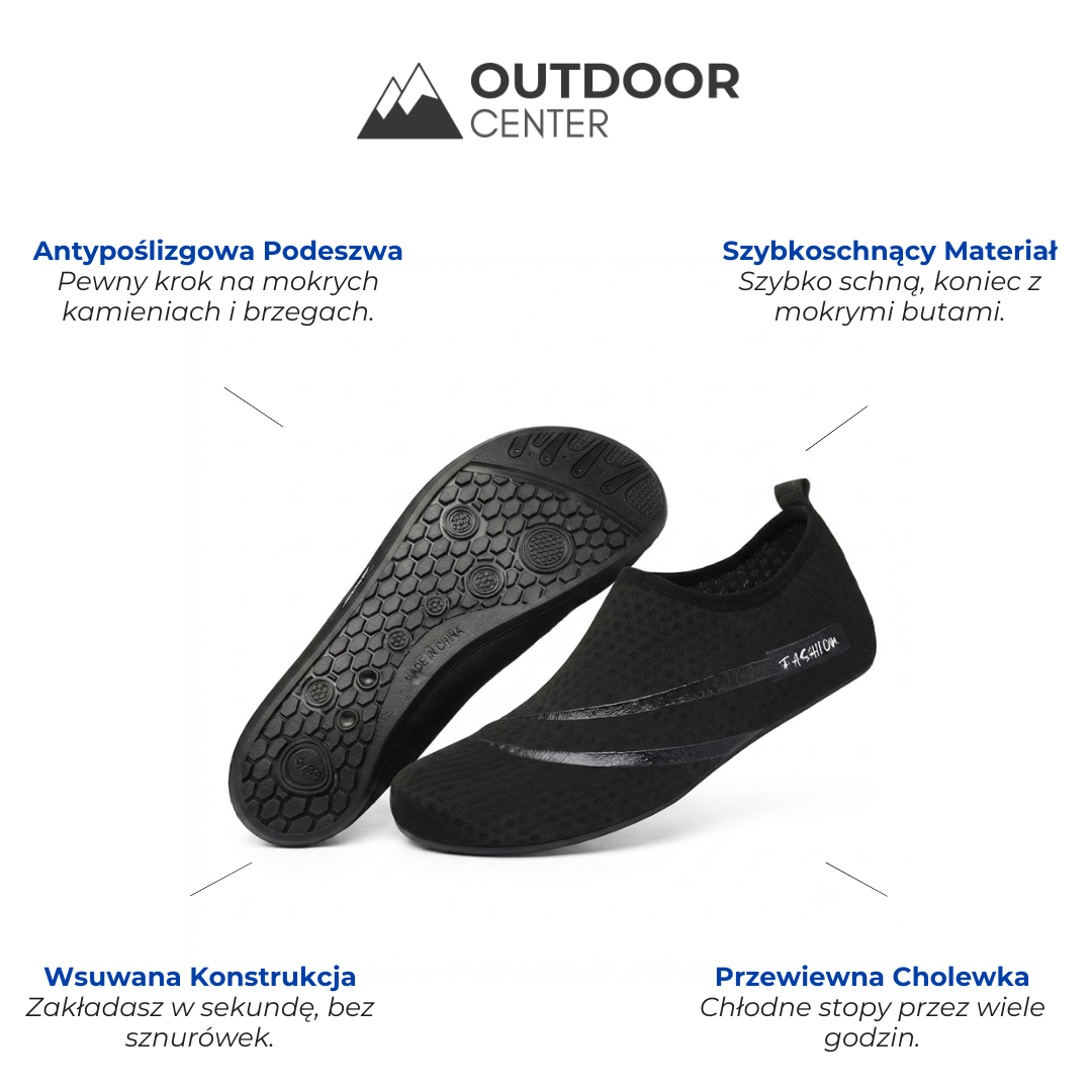 Buty do Wody Amfibijne - Szybkoschnące - Antypoślizgowe
