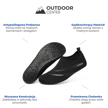 Buty do Wody Amfibijne - Szybkoschnące - Antypoślizgowe