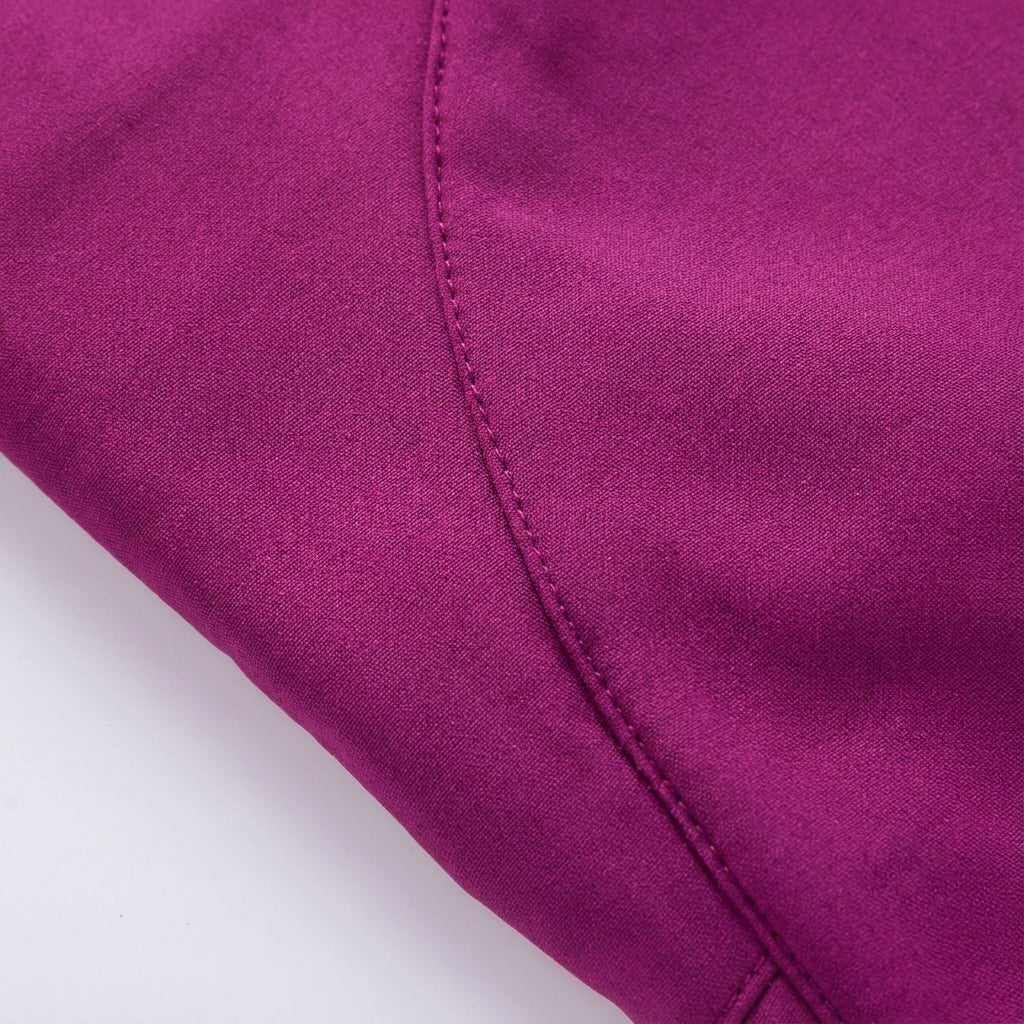 Spodnie trekkingowe damskie - Softshell wodoodporny - Z paskiem
