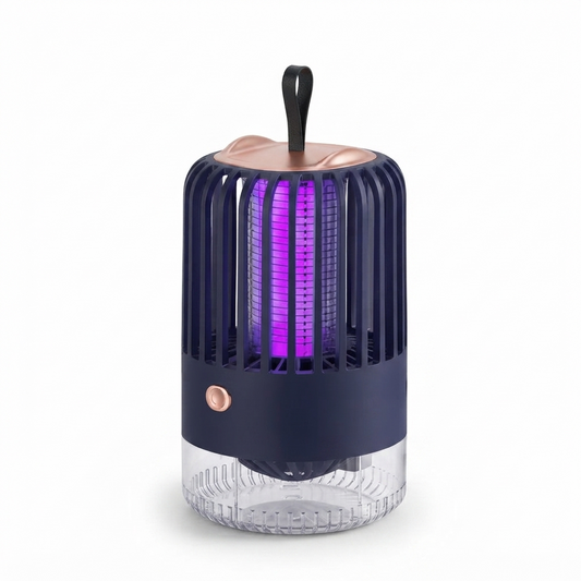 Łapka na Komary do Wnętrz - Lampa UV na Akumulator - Bezgłośna do Sypialni