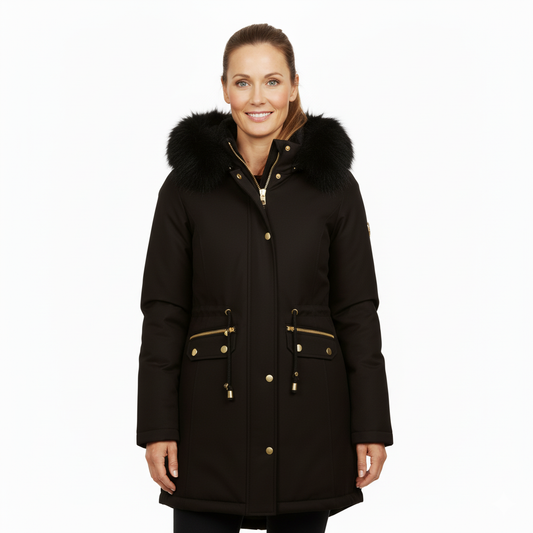 Damska Kurtka – Zimowa Parka – Z Kapturem