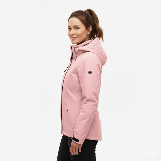 Kurtka Softshell – Damska Wodoodporna – Z Kapturem