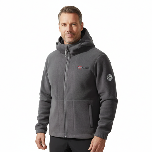 Bluza Polarowa – Męska z Kapturem – Zimowa Ciepła