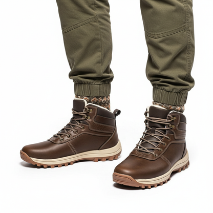 Skórzane Buty – Zimowe Trzewiki – Outdoor Męskie