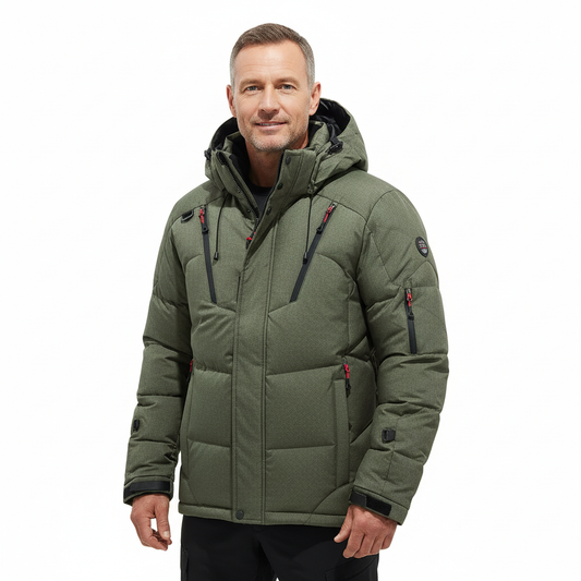 Kurtka Męska – Zimowa Parka – Ocieplana Wodoodporna