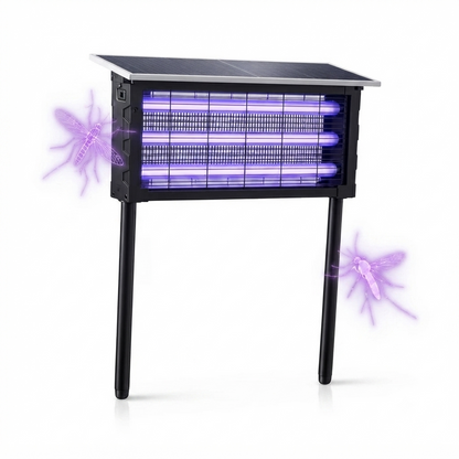 Solarna Lampa na Komary XXL - Trzy Świetlówki UV - Podwójne Ładowanie Wewnątrz i na Zewnątrz