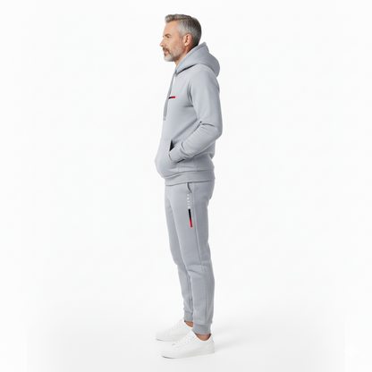 Męski komplet sportowy – Bluza z kapturem i spodnie – Stylowy i wygodny