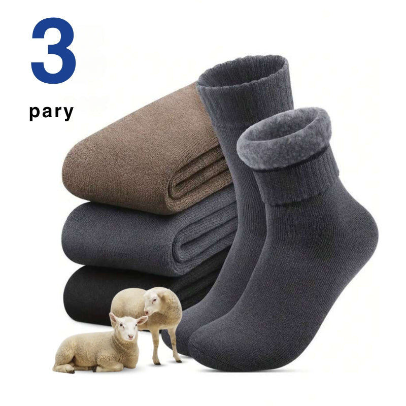Wełniane skarpety – ciepłe zimowe – 3 pary