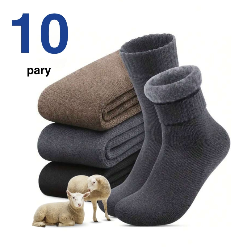 Wełniane skarpety – ciepłe zimowe – 3 pary
