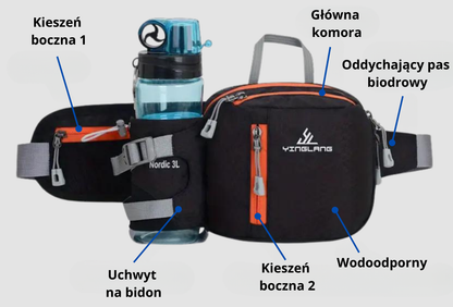 Kompaktowa Saszetka Biodrowa do Wędrówek i Jazdy na Rowerze