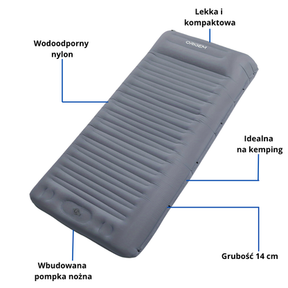 Mata samopompująca do spania – komfortowa i gruba 14 cm