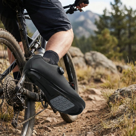 Buty rowerowe na płaskie pedały - z pokrętłem - bez zatrzasków