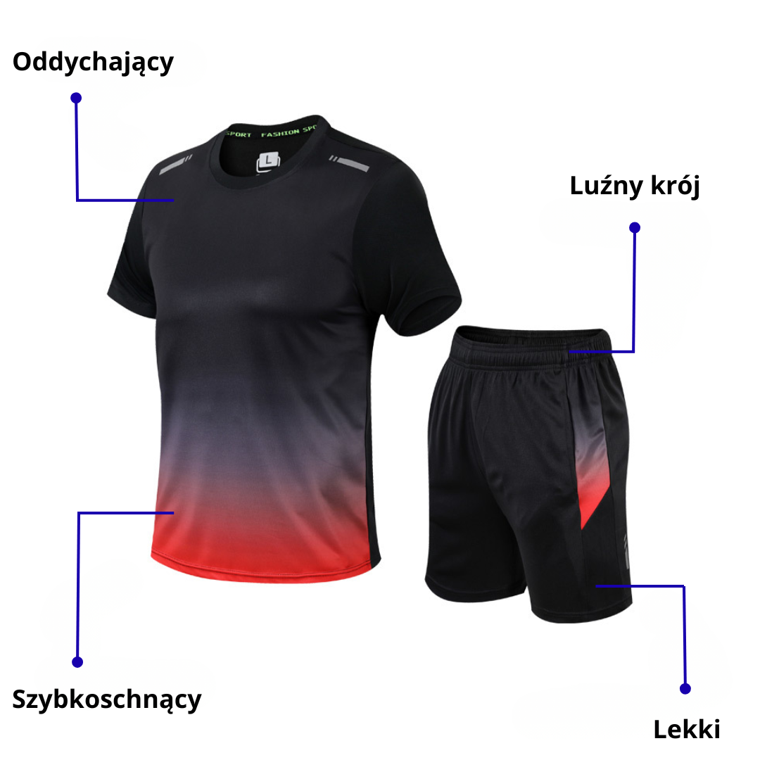 Męski Zestaw Sportowy – Oddychający i Szybkoschnący – Lato