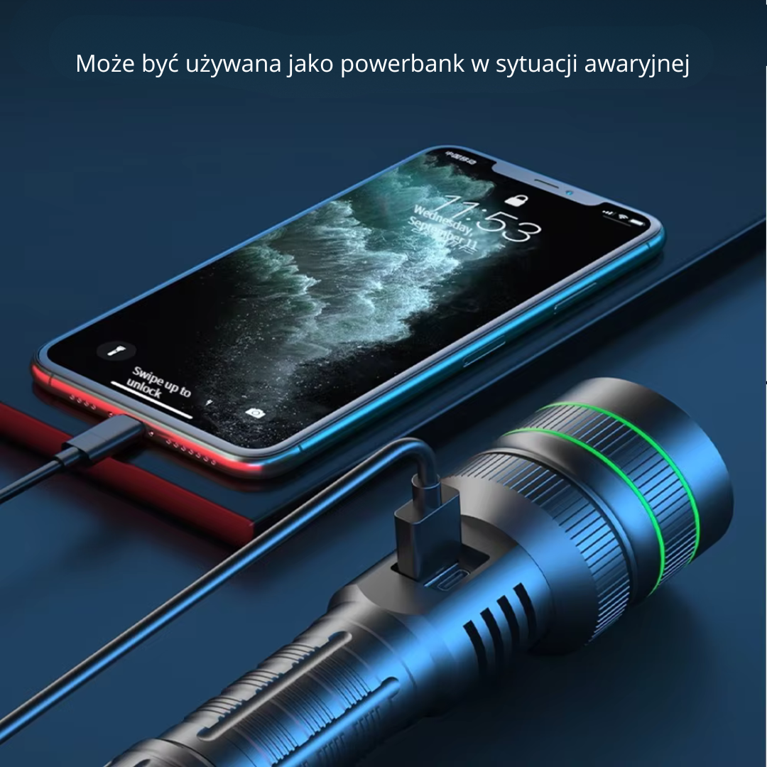 Latarka LED – Zoom do 3 km – Ekstremalnie jasna