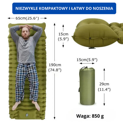 Ultralekka Mata Kempingowa z Poduszką