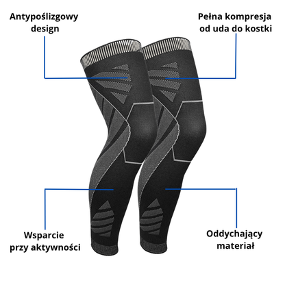 Opaska kompresyjna na nogi – pełna długość – wsparcie i komfort