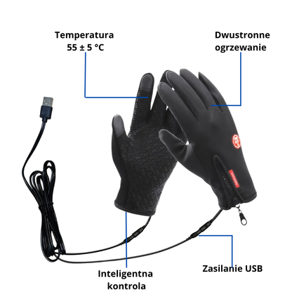Rękawice Grzewcze USB – 3 Poziomy Ogrzewania – Dwustronne Grzanie
