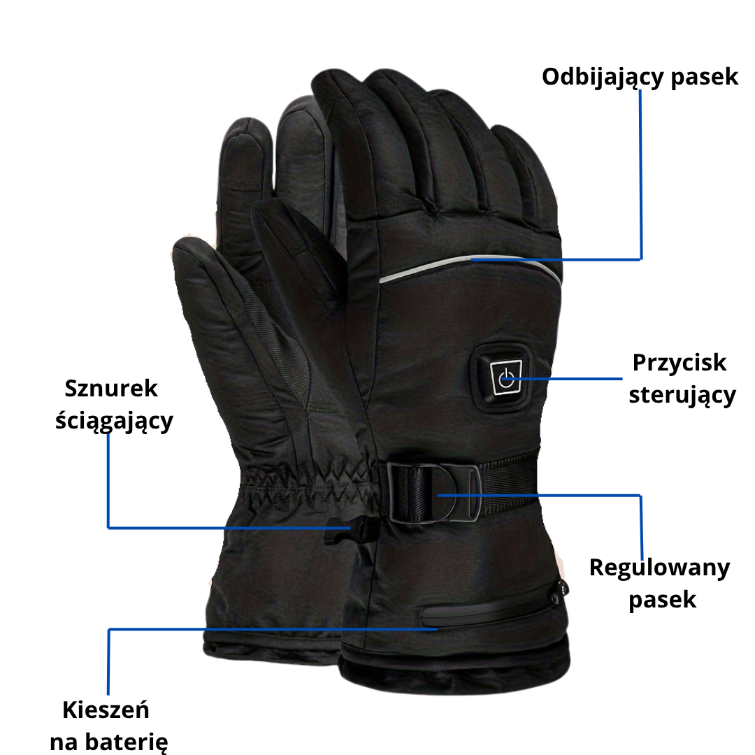 Rękawice grzewcze z baterią 4000mAh – Regulacja temperatury i długie ogrzewanie