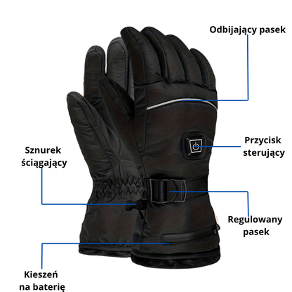 Rękawice grzewcze z baterią 4000mAh – Regulacja temperatury i długie ogrzewanie