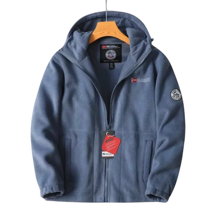 Bluza Polarowa – Męska z Kapturem – Zimowa Ciepła