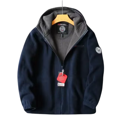 Bluza Polarowa – Męska z Kapturem – Zimowa Ciepła