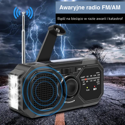 Przenośne radio awaryjne – zasilane energią słoneczną i dynamem