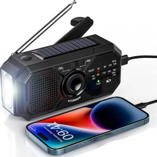 Przenośne radio awaryjne – zasilane energią słoneczną i dynamem