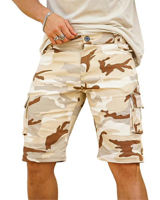 Męskie spodenki cargo w kamuflażu – Casual & Outdoor – Na aktywne dni
