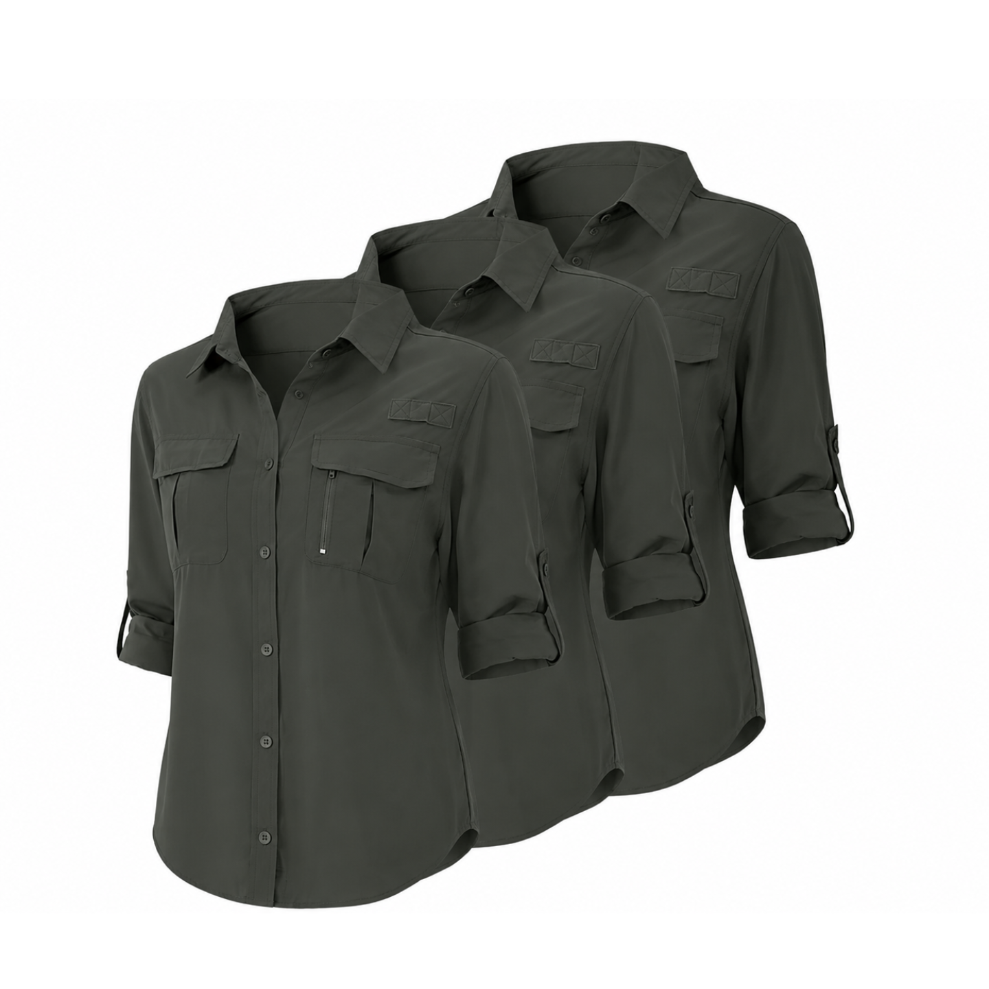 Damska koszula outdoor do wędrówek – oddychająca – szybkoschnąca- 3 Pak