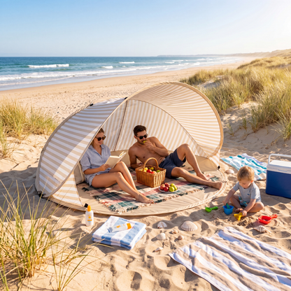 Namiot Plażowy Pop-Up dla 2 Osób – Błyskawiczne Rozkładanie i Ochrona UV