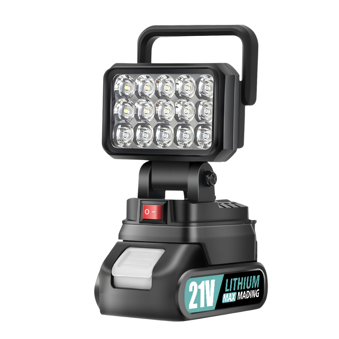 Bezprzewodowa Lampa Robocza LED – 21V Lampa Kempingowa – Przenośna