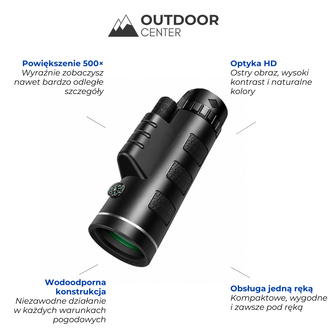 Monokular 500x – Lornetka HD Outdoor – Wodoodporny