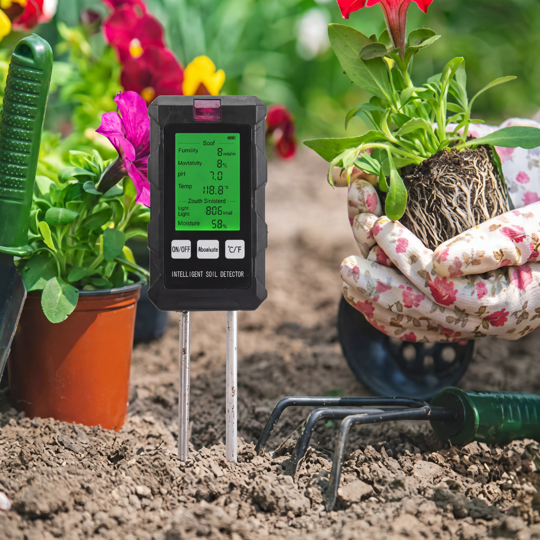 Tester Gleby 6-w-1 – pH Wilgotność Temperatura – Wyświetlacz LCD