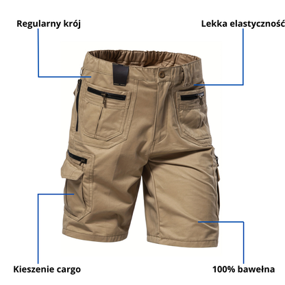 Męskie bawełniane spodenki cargo – Casual i funkcjonalne – Na ciepłe dni