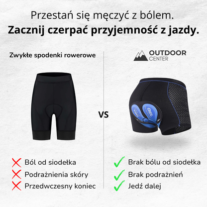 Spodenki rowerowe z żelem – Dla kobiet i mężczyzn – Maksymalny komfort podczas długich tras