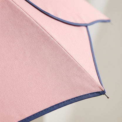 Parasol damski - Kwiatowy kształt czaszy - Drewniana rączka